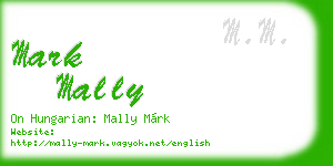 mark mally business card